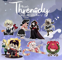 Threnody Holiday Stickers